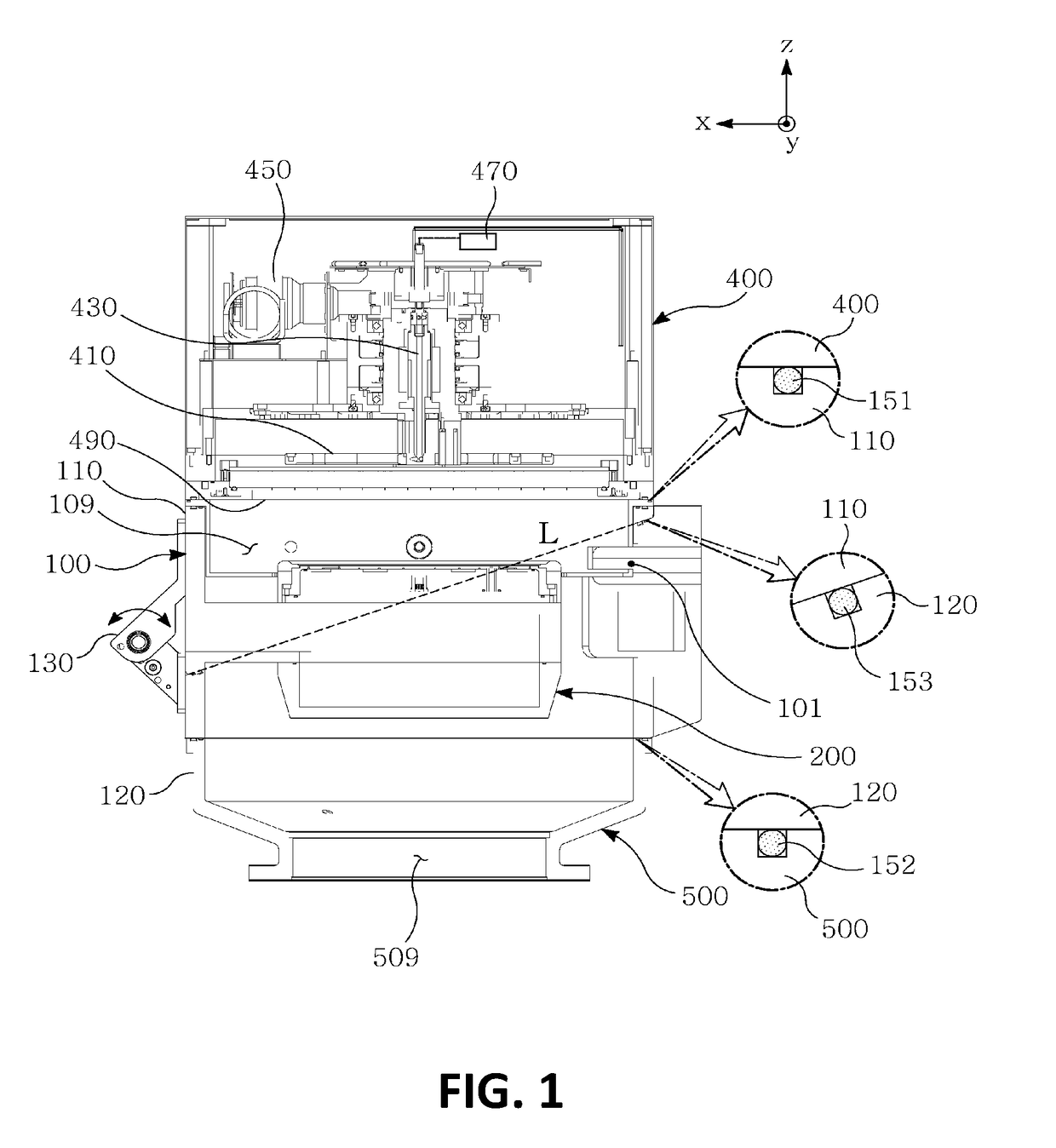 Semiconductor processing device equipped with process chamber