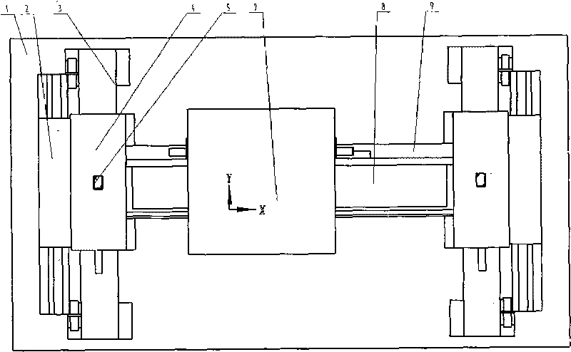 H-shaped two-dimensional ultraprecise worktable structure