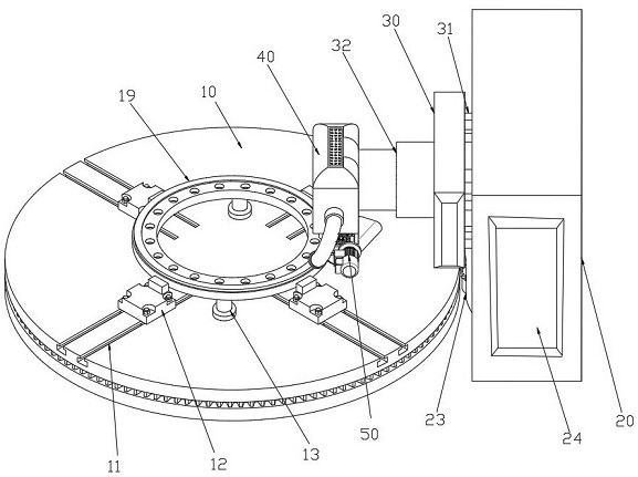 Device for automatically cutting wind power flange sample by numerical control lathe and cutting method