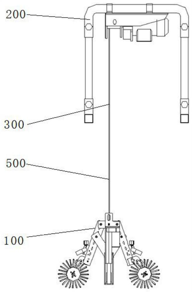 Vertical pipeline cleaning equipment