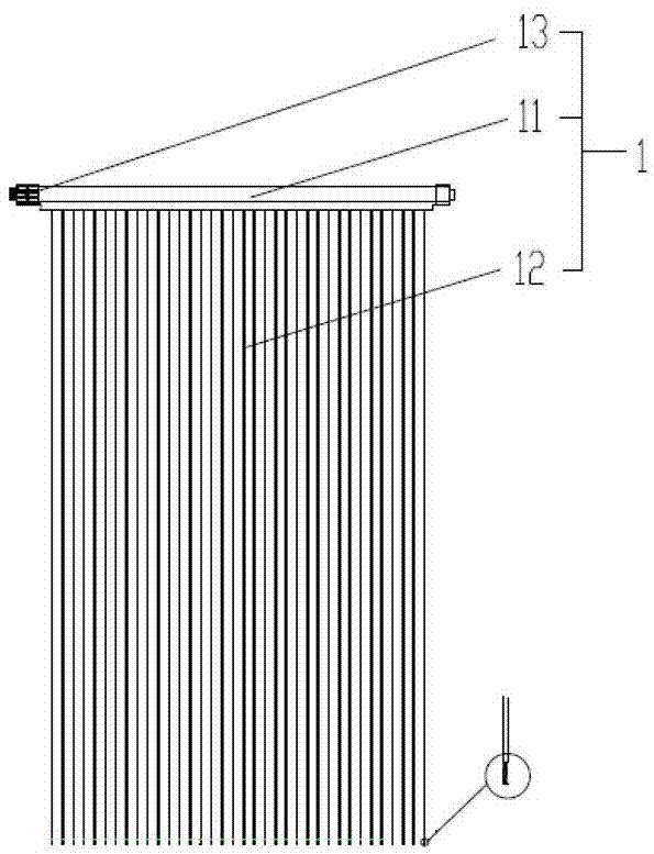 Anti-clogging hollow fiber immersed membrane component with high aeration efficiency