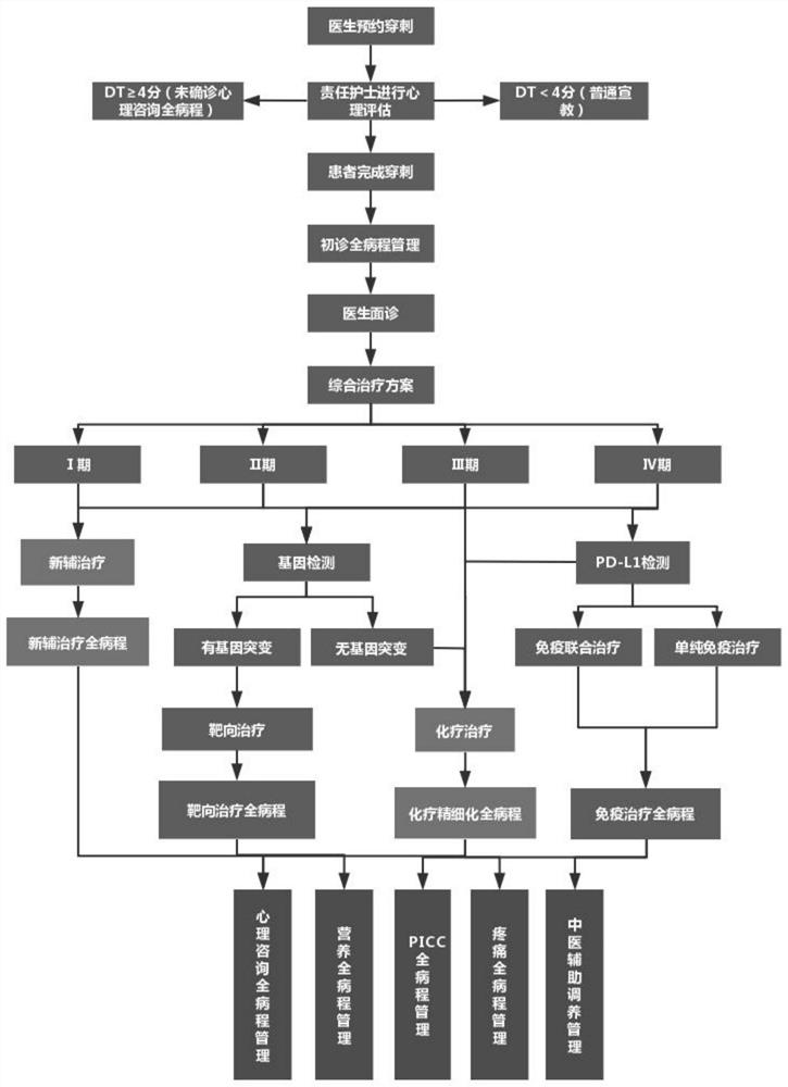 Lung cancer whole course management system, method and equipment based on big data, medium and terminal