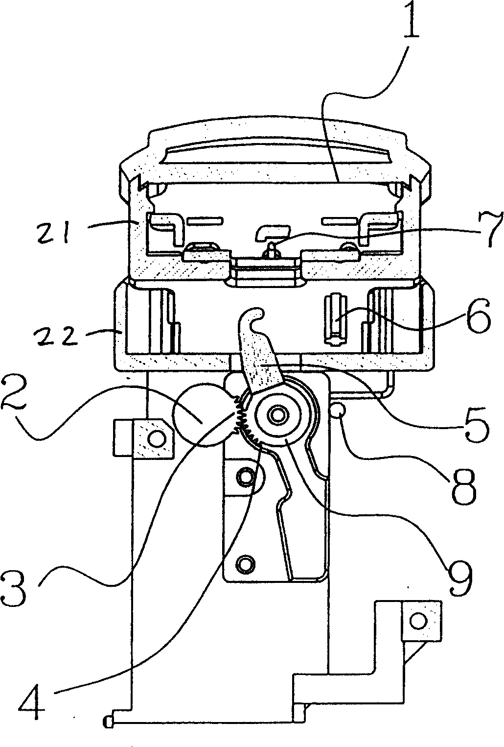 Flash lamp mould set having automatic spring out structure