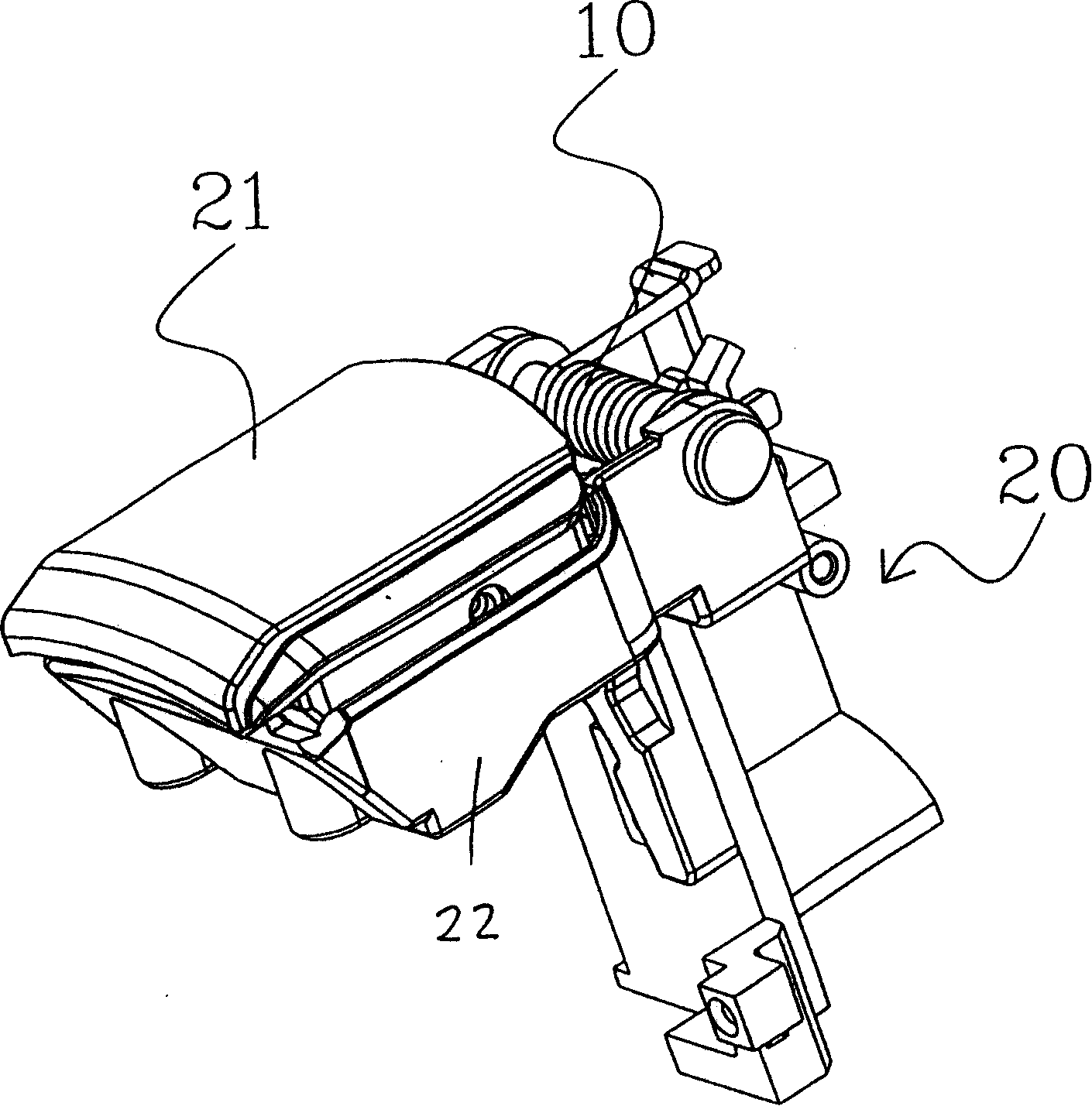 Flash lamp mould set having automatic spring out structure