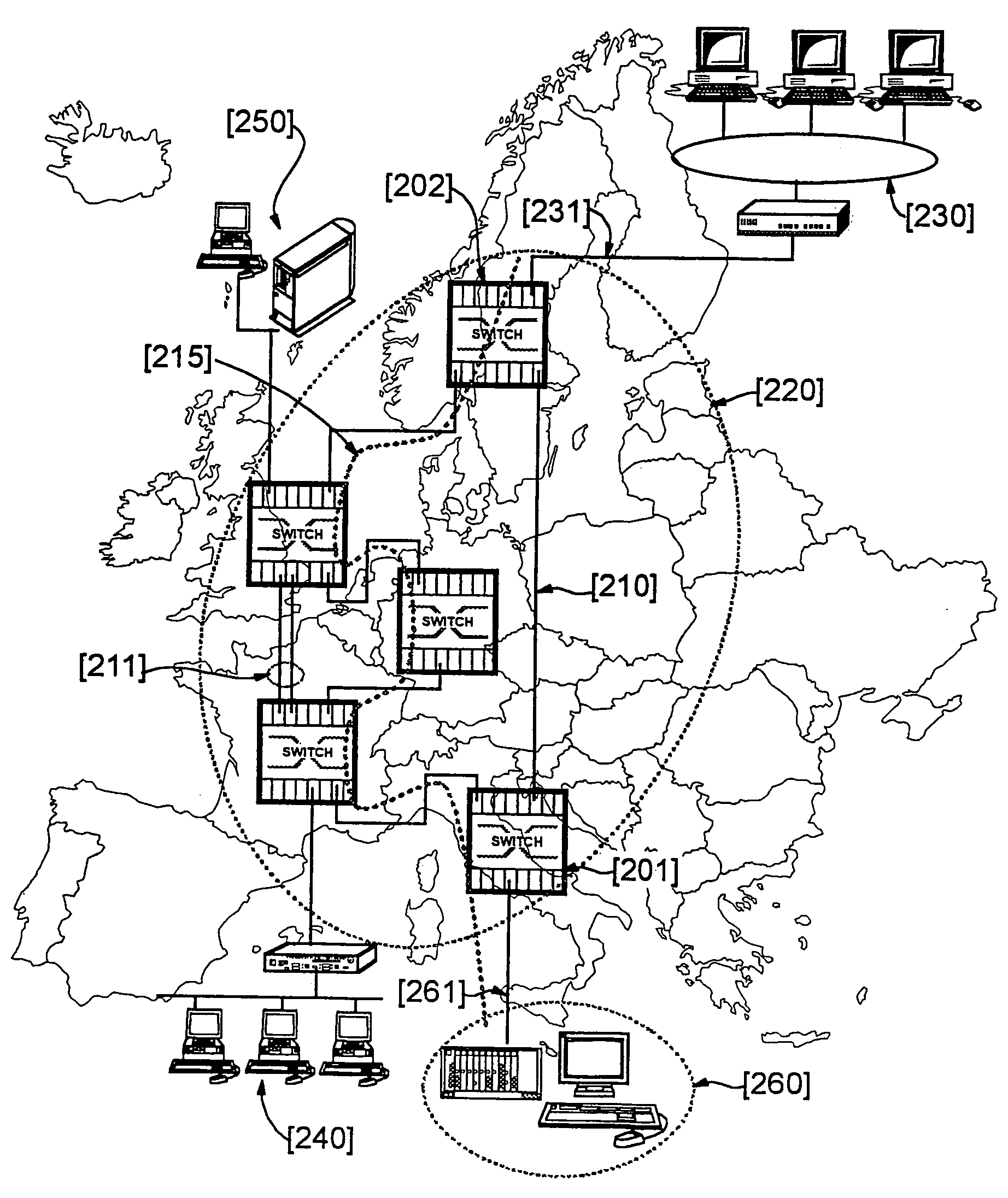 System and method for enabling remote surveillance of ATM network switching node ports