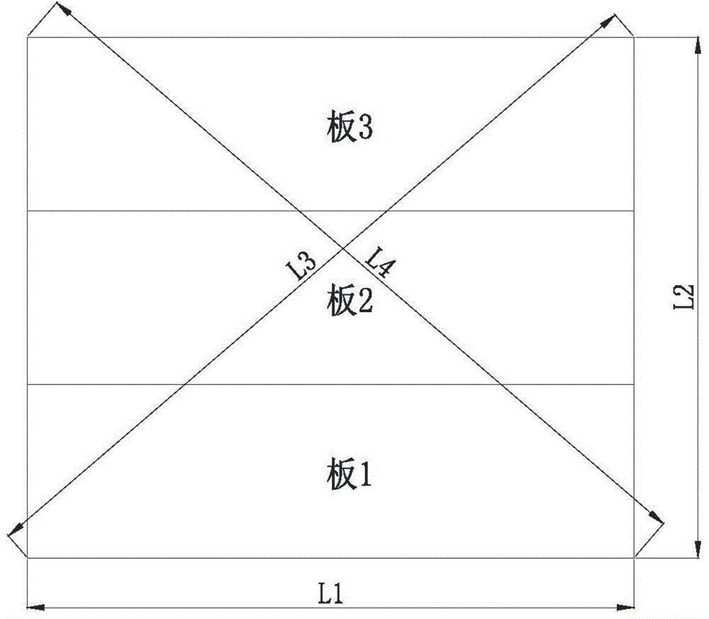 Error correcting method for uniform angle index of large spliced plate