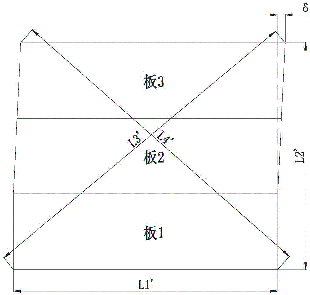 Error correcting method for uniform angle index of large spliced plate