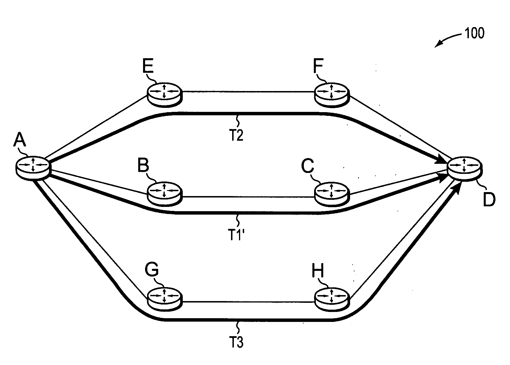 Technique for dynamically splitting MPLS TE-LSPs