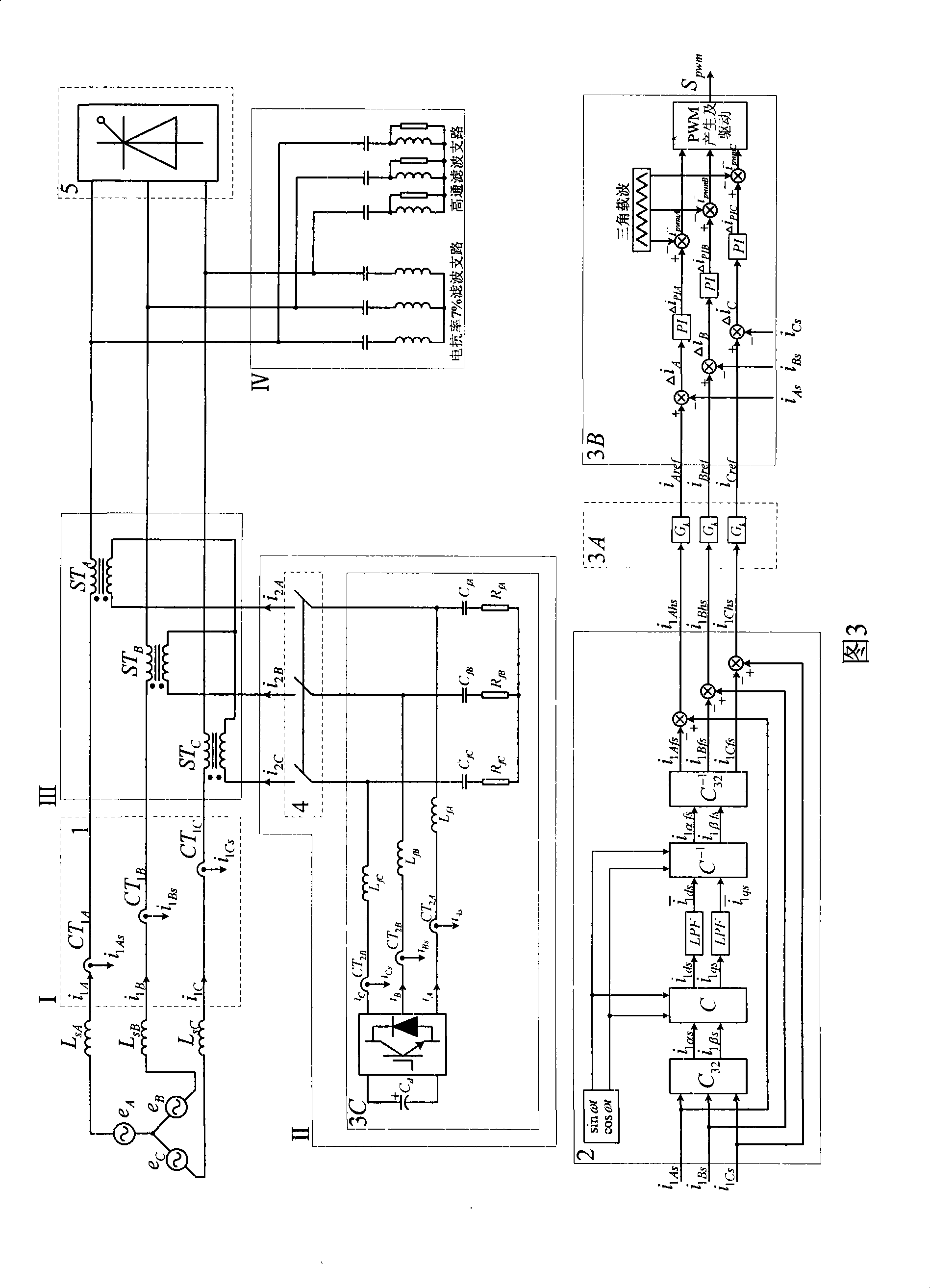 Series hybrid active electric filter device