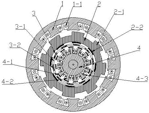 Magnetic field modulation type electromechanical energy converter used for hybrid electric vehicle