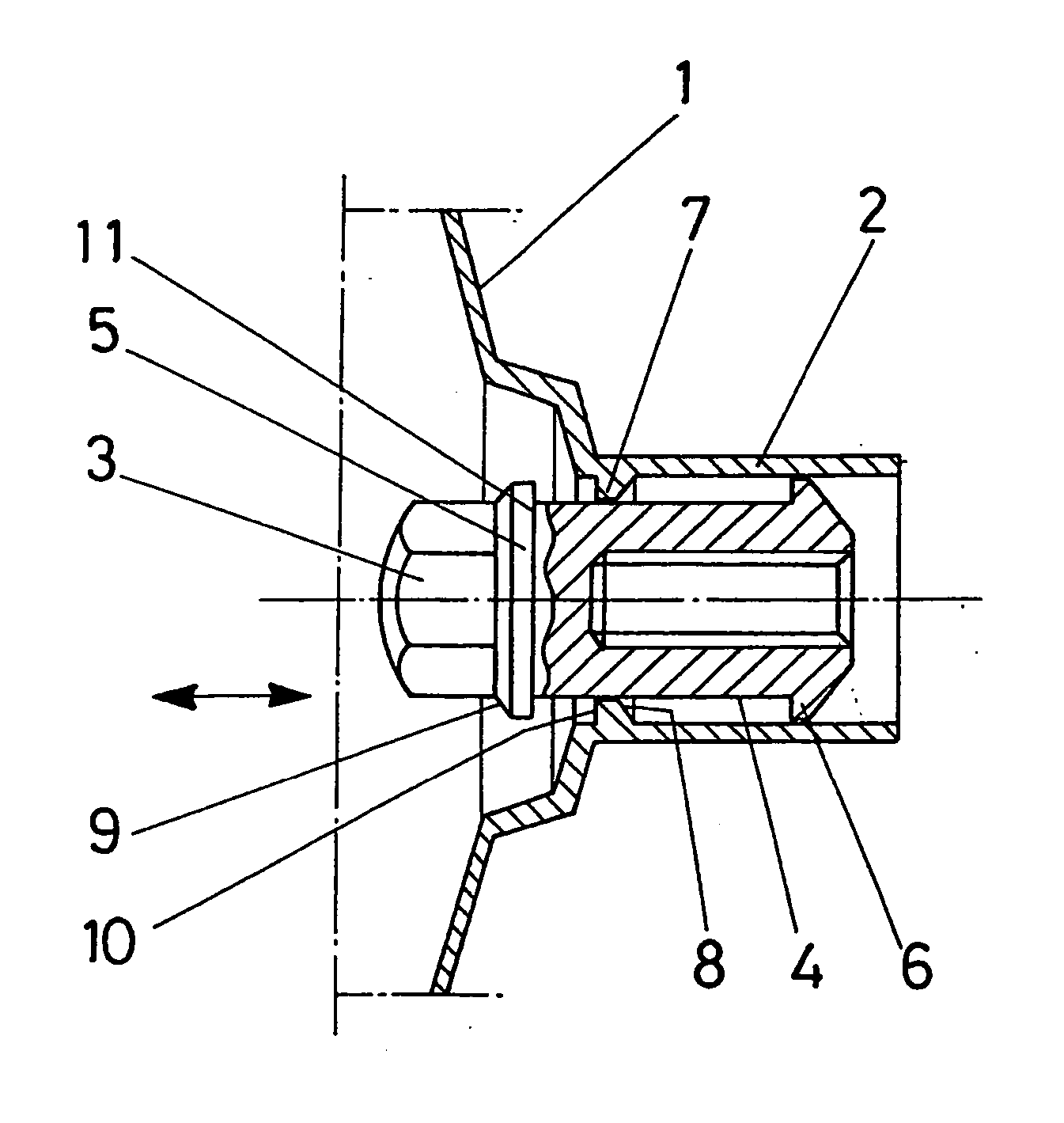 Hubcap with fastening elements coupled therein