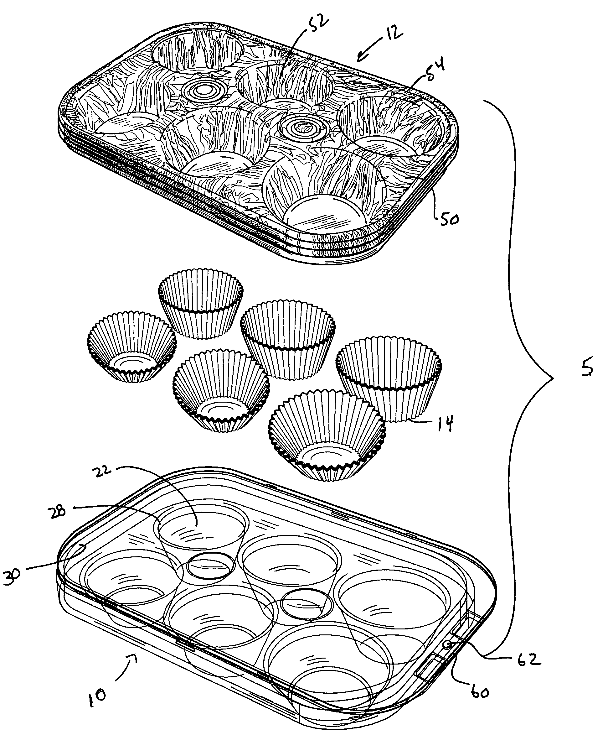 Muffin pan and muffin liner holder