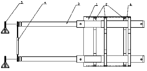 A dual-cylinder synchronous radial load test device