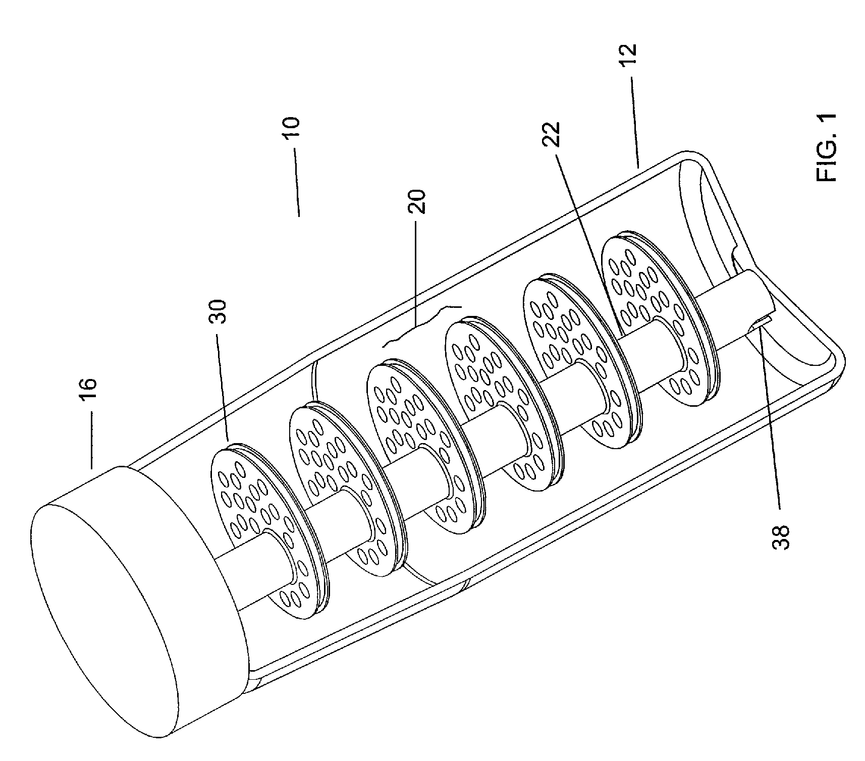 Manual hydrodynamic cavitation water treatment device