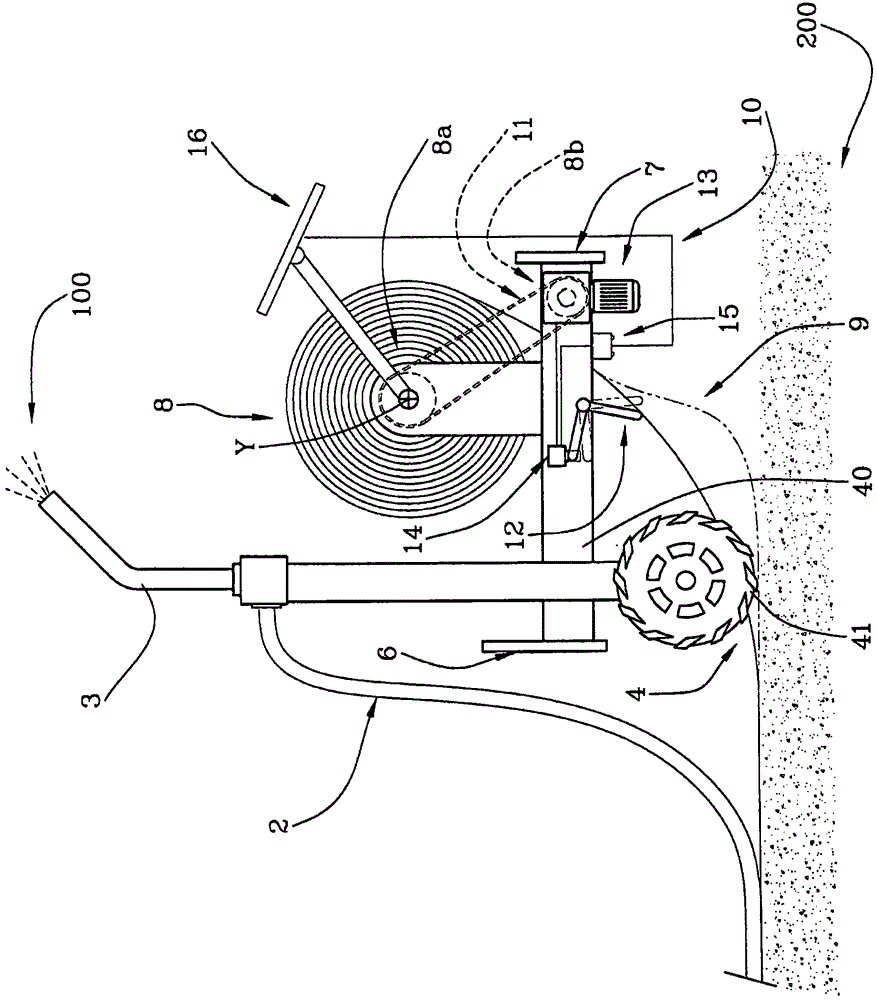 Protective device of a dispenser supply hose and related fluid feeding system