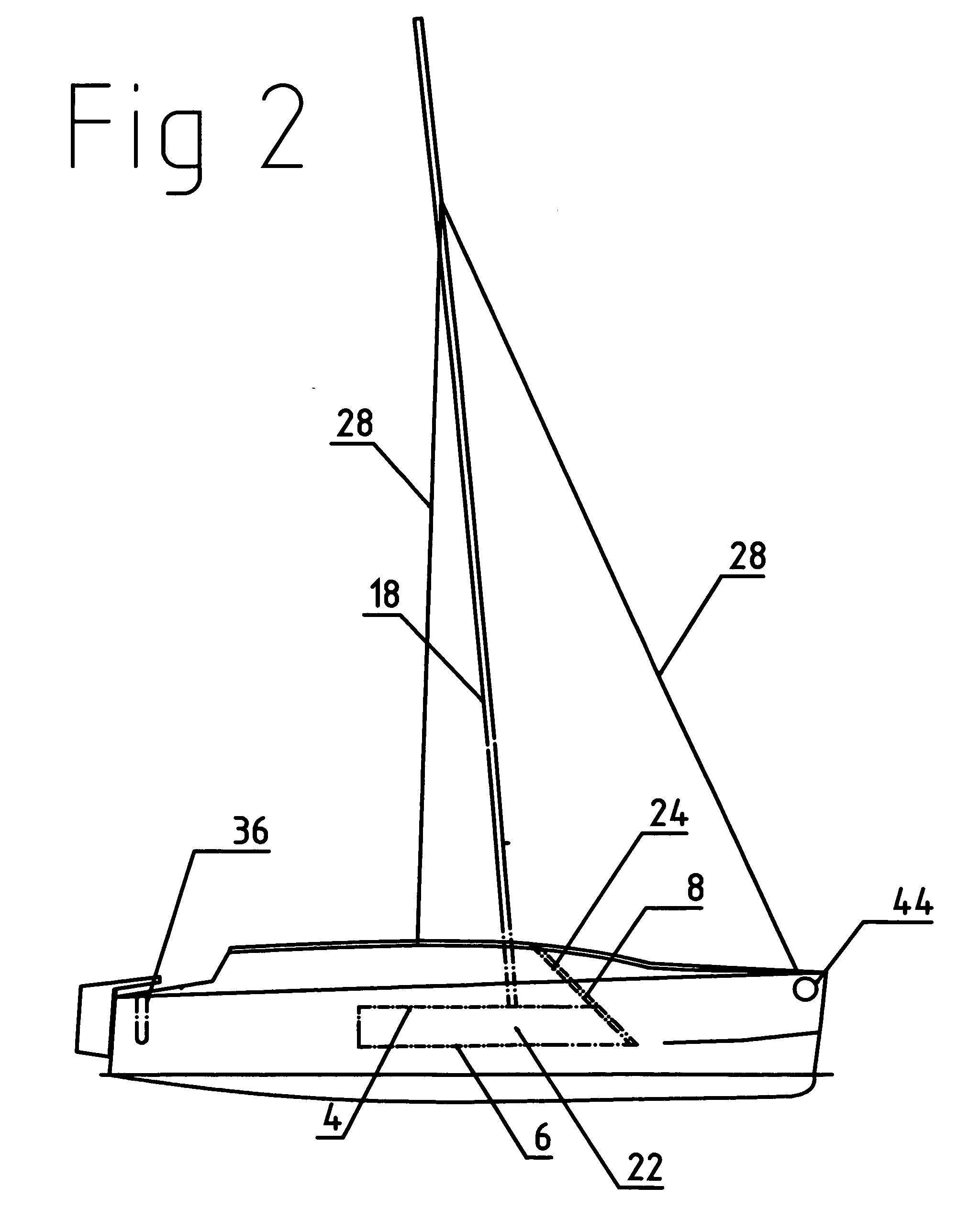 Mechanism for collapsible catamaran