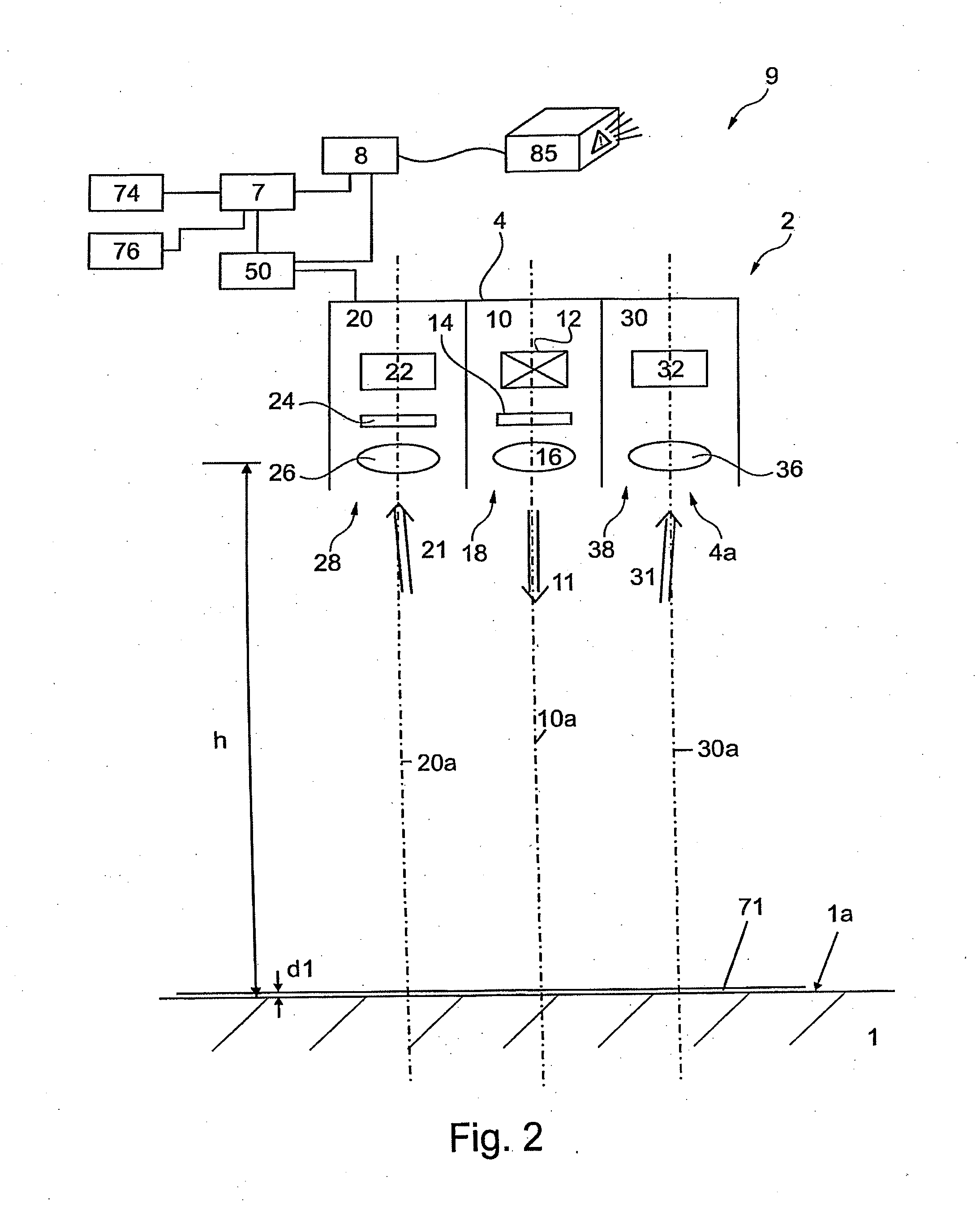 Device and Method for Outputting a Signal When There is a Hazardous Underlying Surface Under a Vehicle