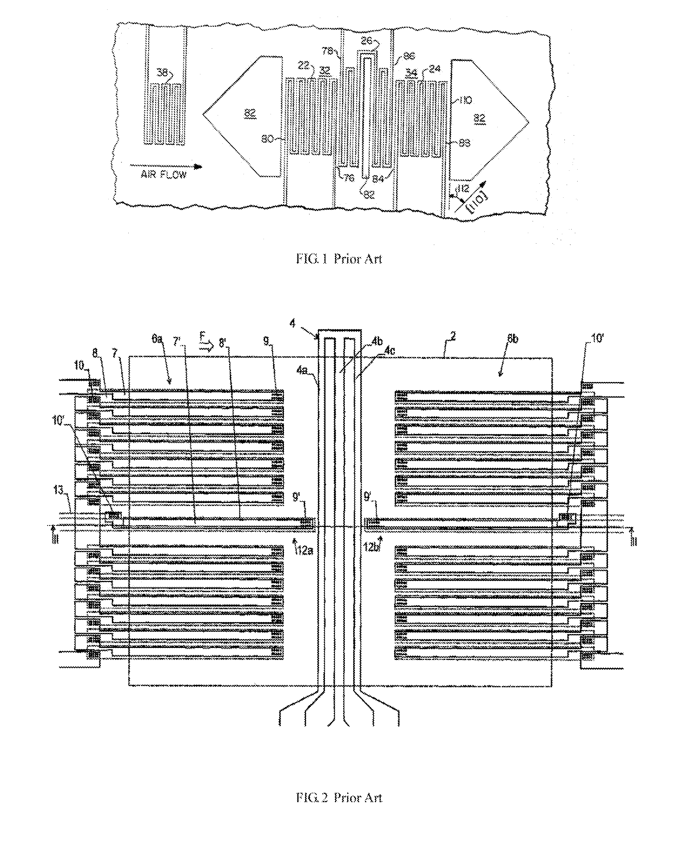 Micromachined Flow Sensor Integrated with Flow Inception Detection and Make of the Same