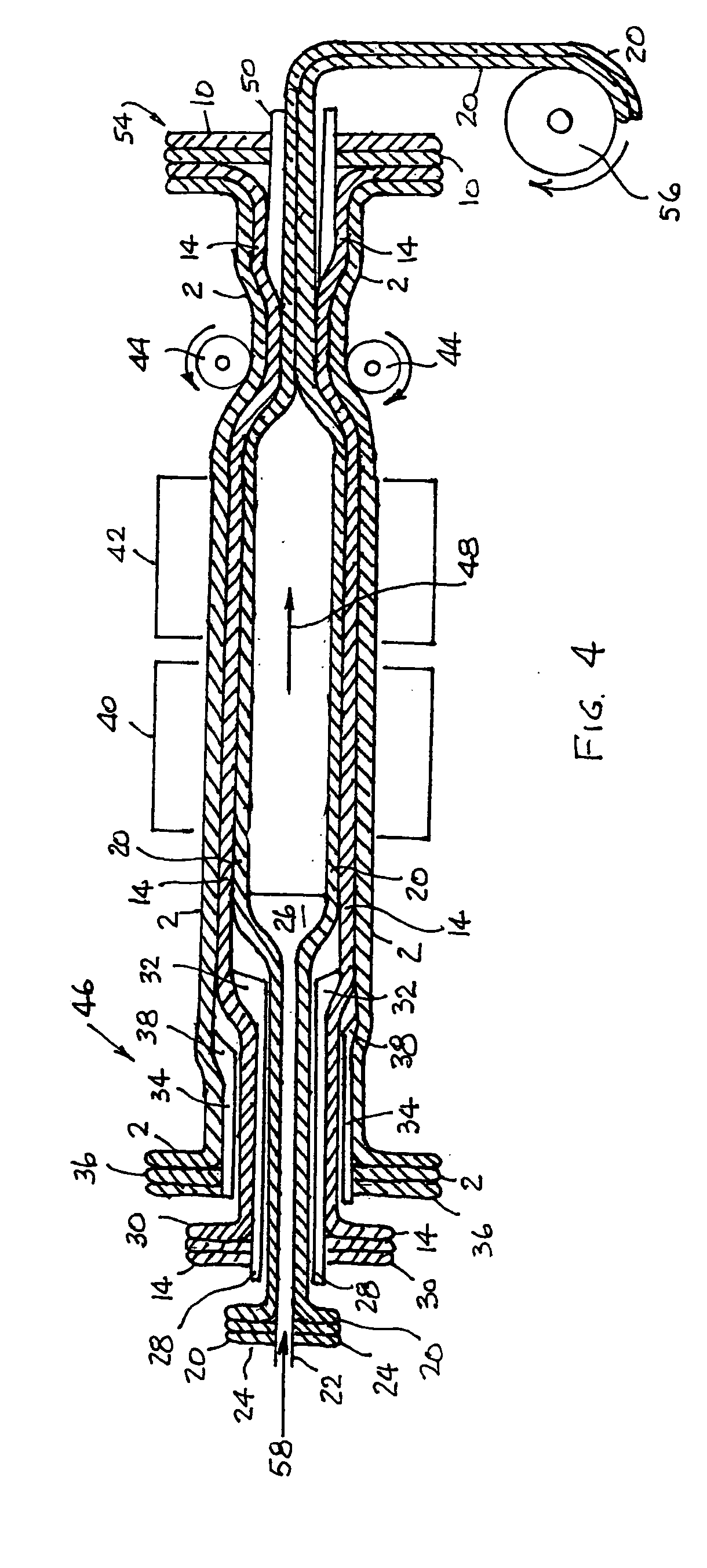 Laminated casing having multiple porosities