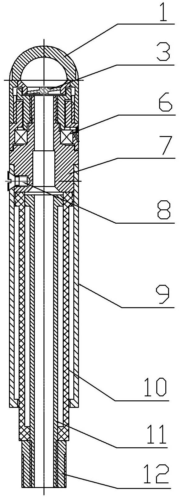 Rotary spraying-flushing device lifted by water power