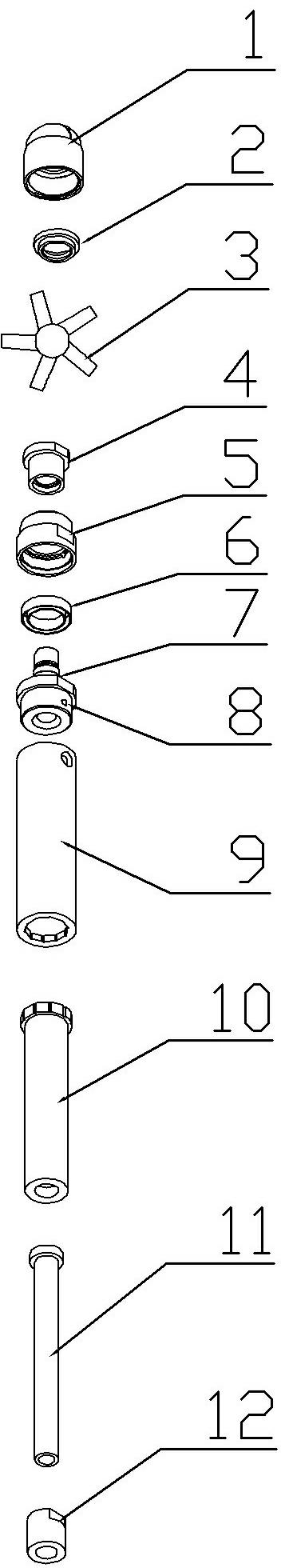 Rotary spraying-flushing device lifted by water power