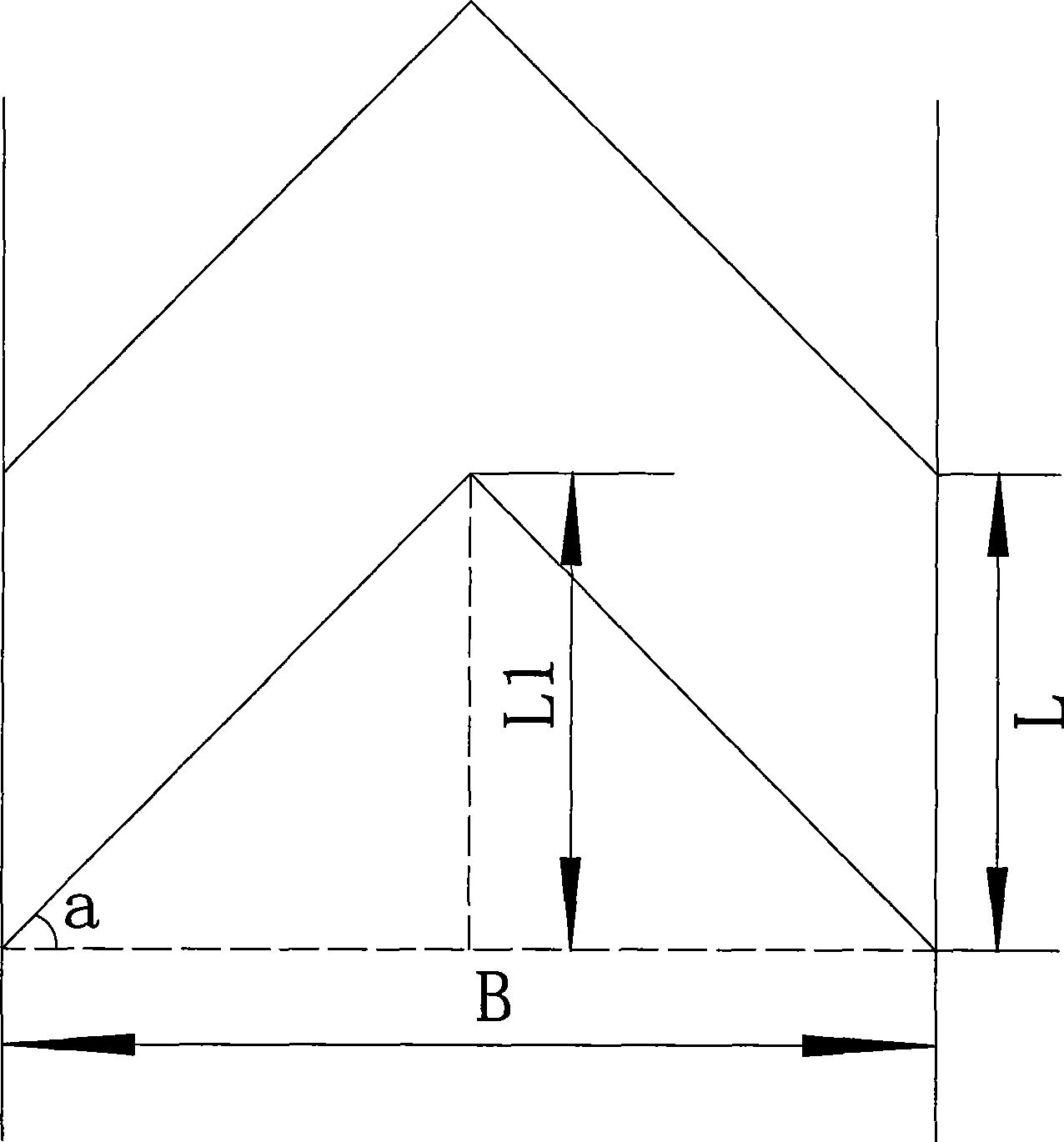 Application method for horizontal V-shaped tunnel face for digging tunnel