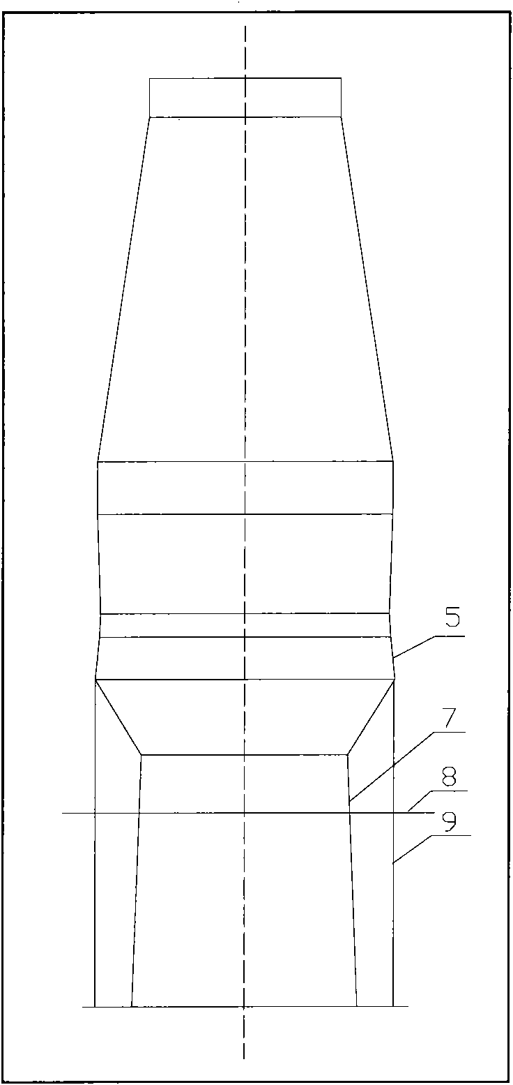 Novel blast furnace iron making technology with slag iron discharged from center of furnace bottom