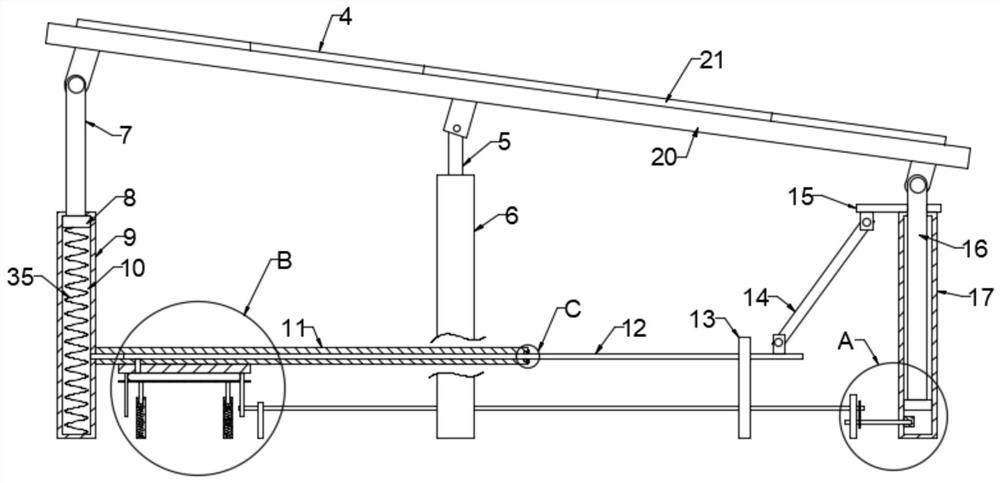 Solar charging pile for shared electric vehicle