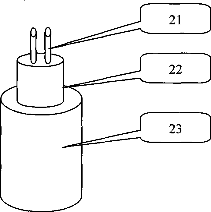 Double-core optical fiber integration type accelerometer and measuring method