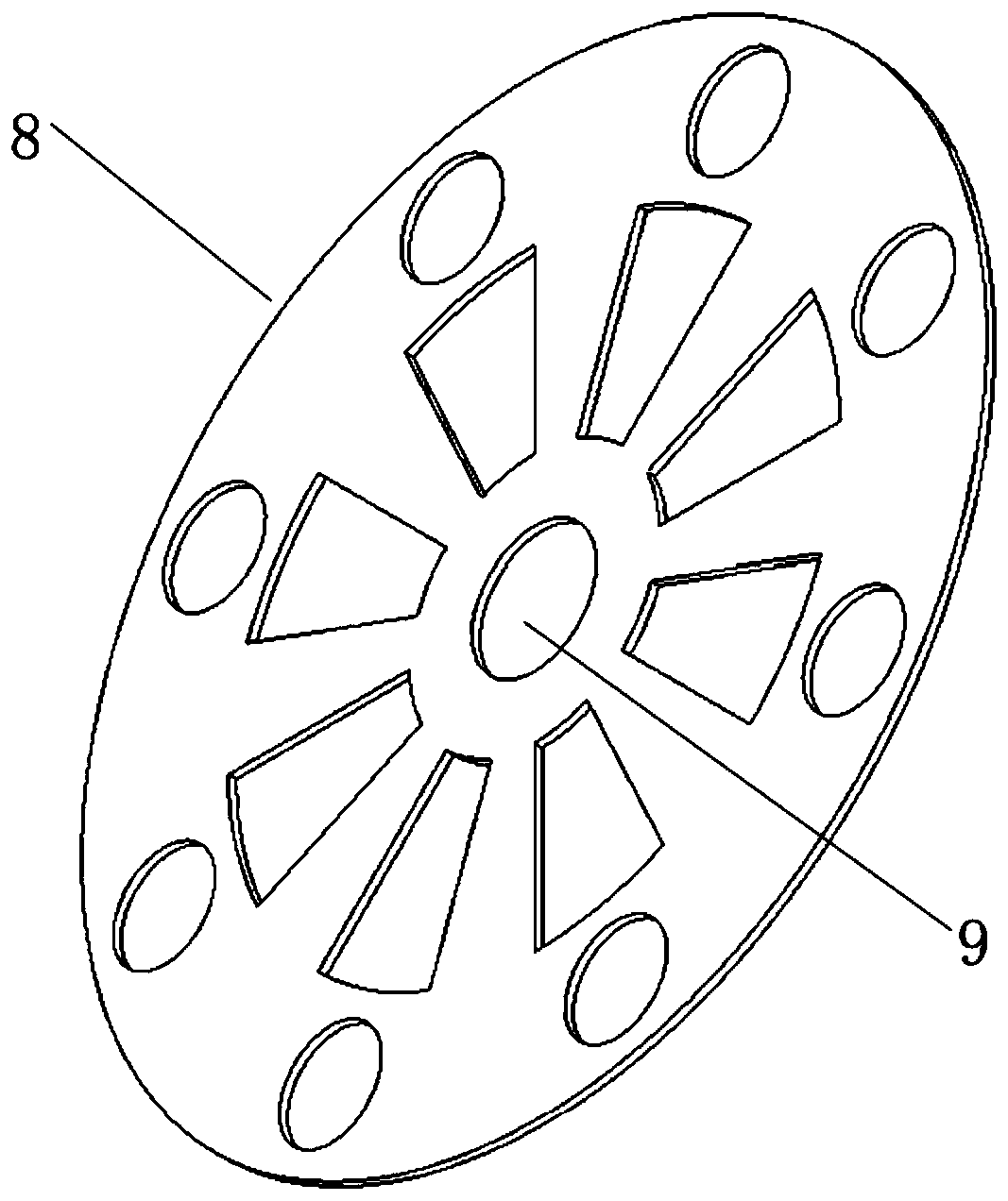 Power capacitor and vibration and noise reduction device thereof