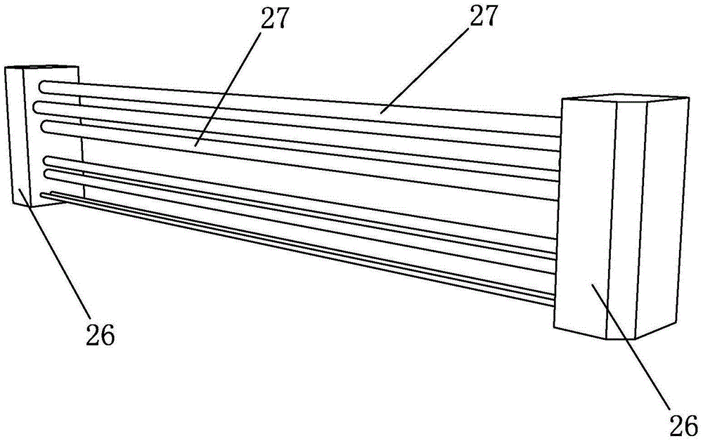 Brushing and arranging device for clothes production