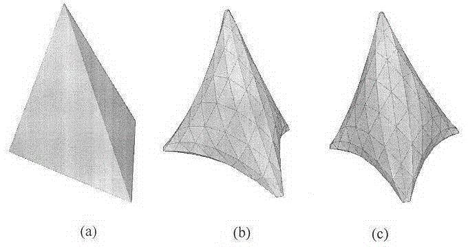 Mesh subdivision method based on laplacian coordinates