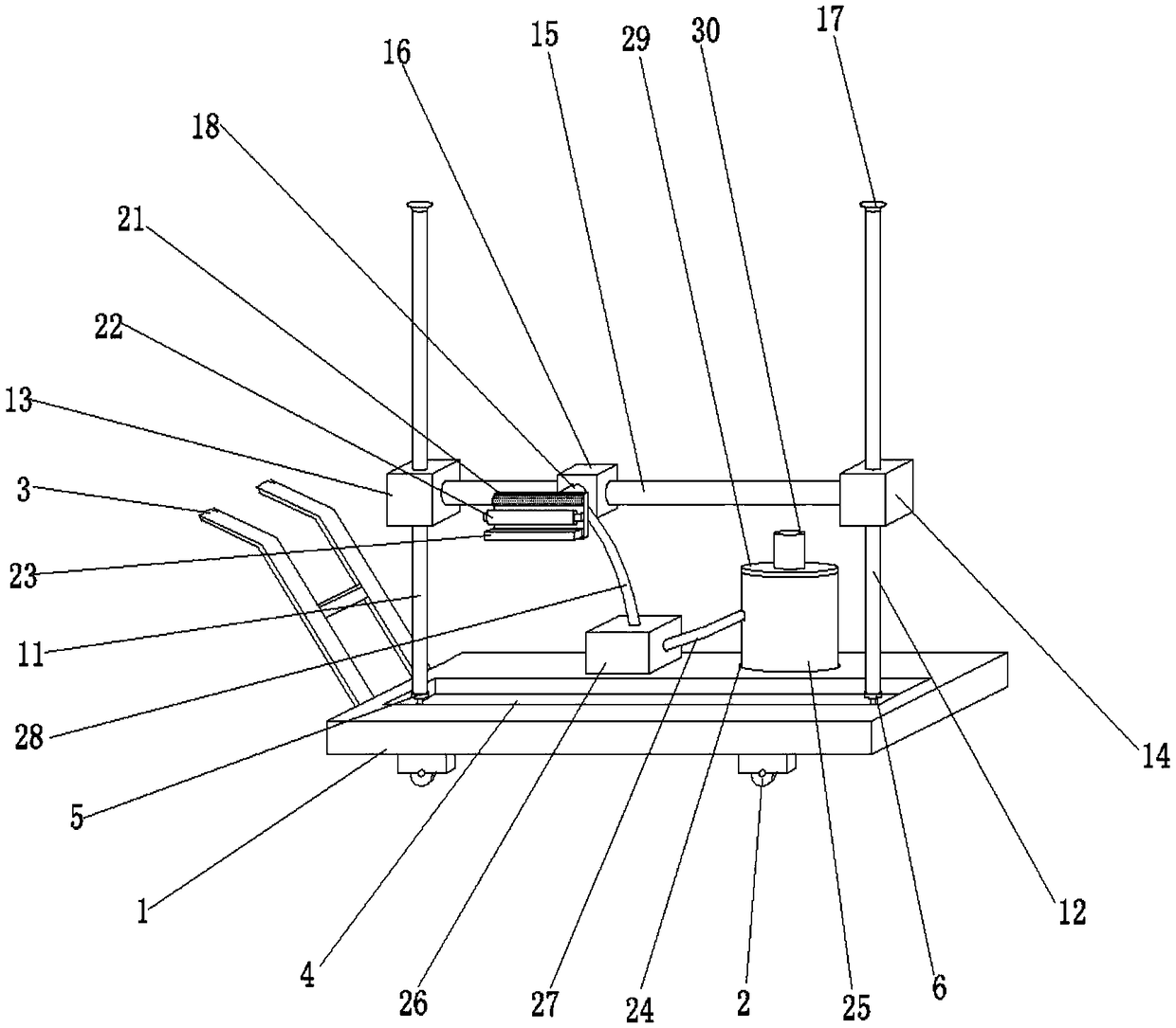 Automatic wall-brushing machine