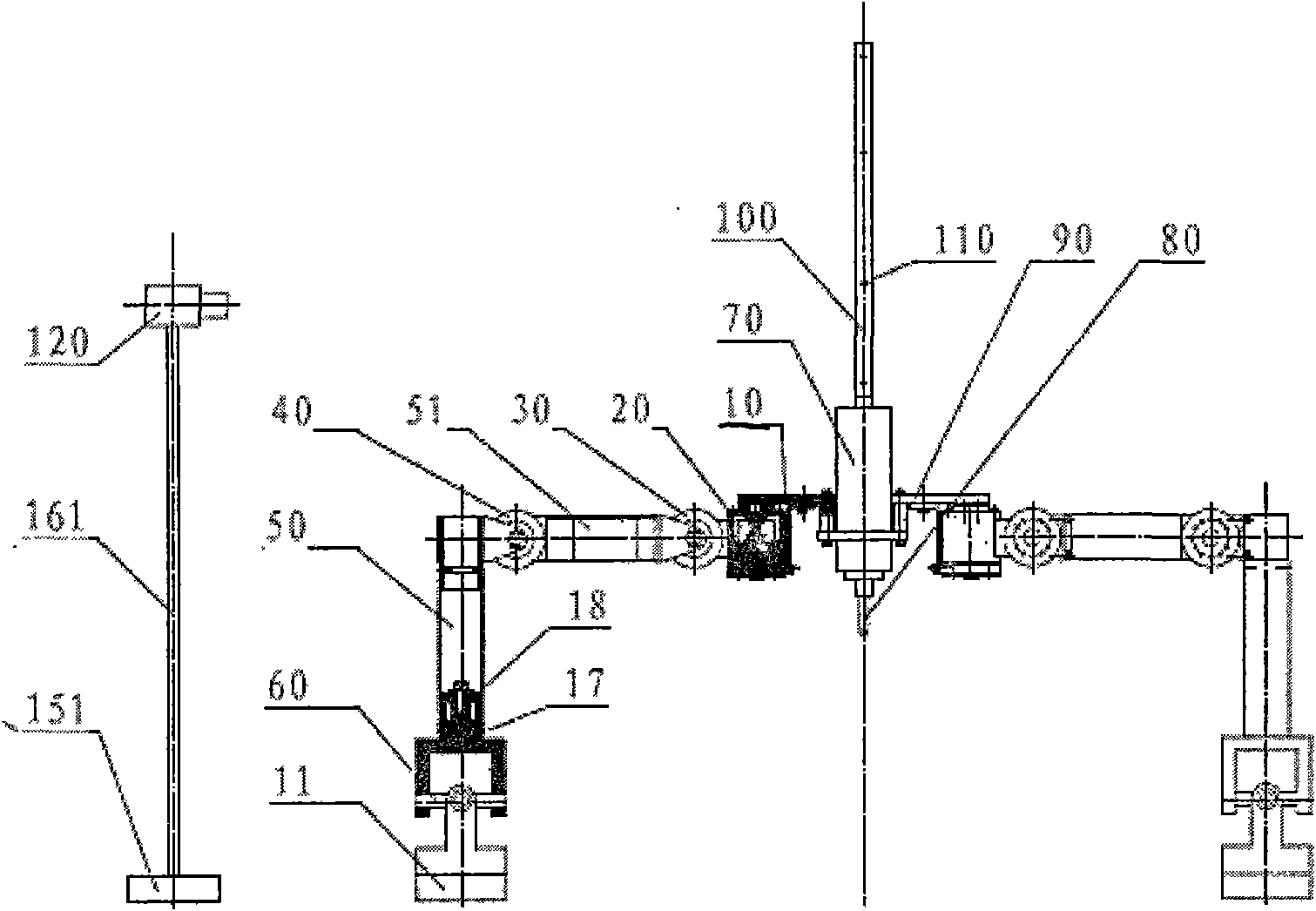 Open-type field six-degree-of-freedom series-parallel processing robot