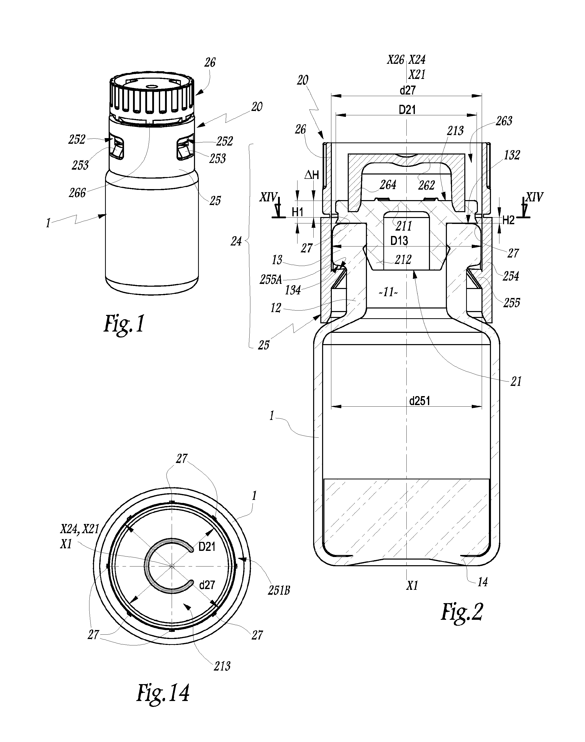 Stopping device and container comprising such a device