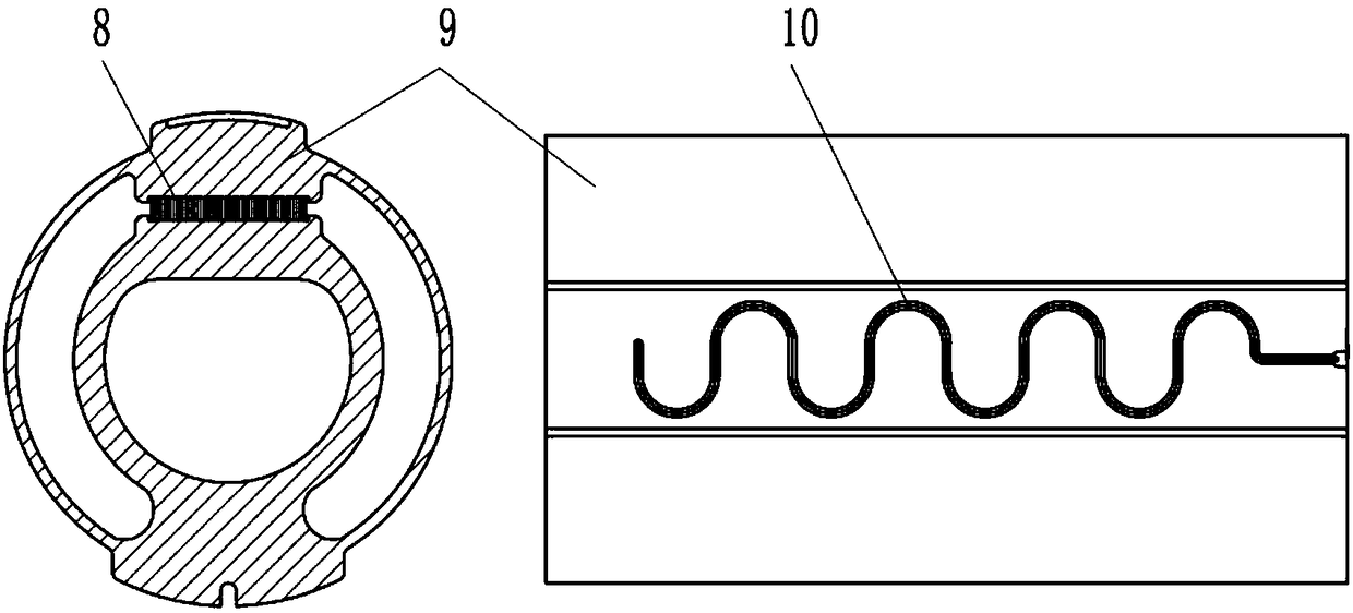 A contact-type temperature-measurable plate shape detection device