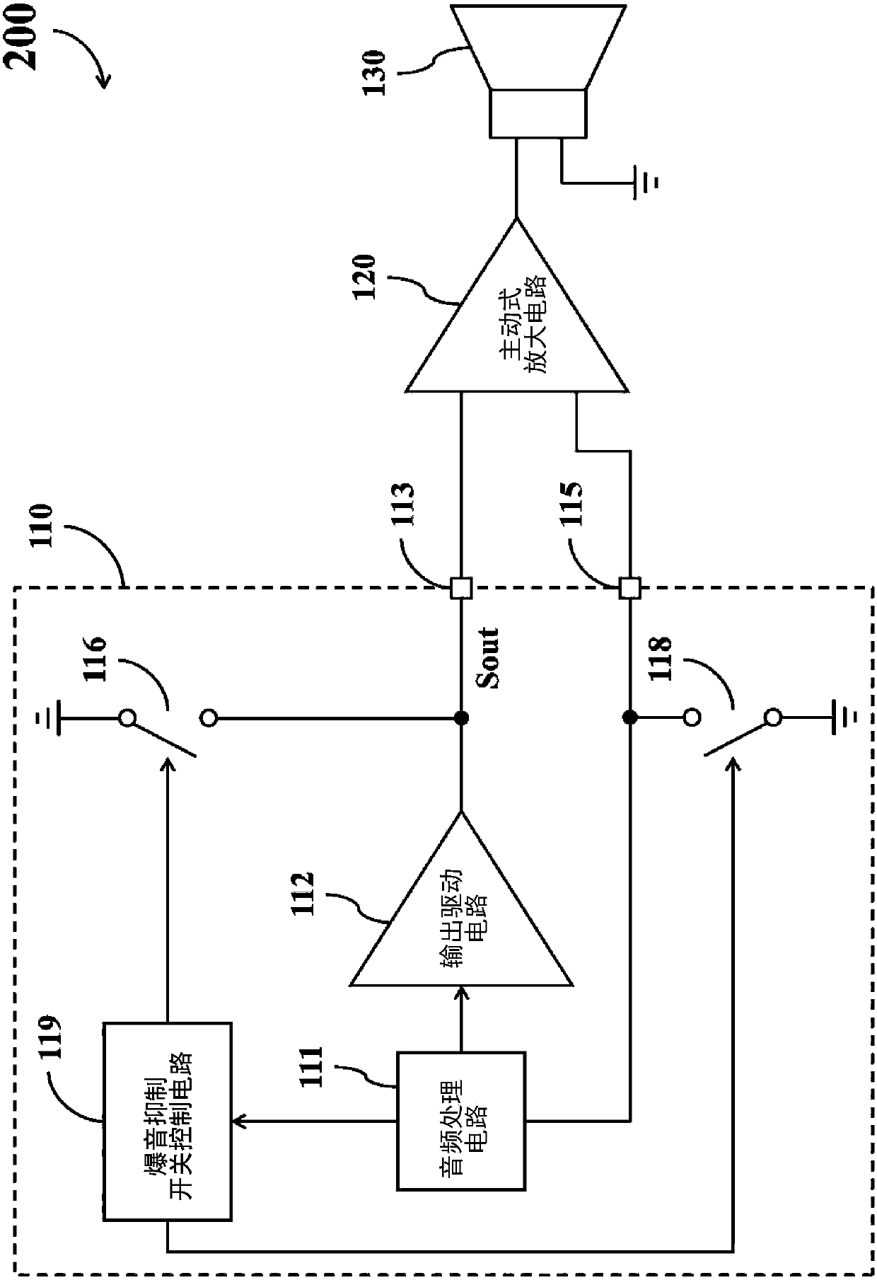 Audio encoding and decoding circuit capable of avoiding generation of popping noise