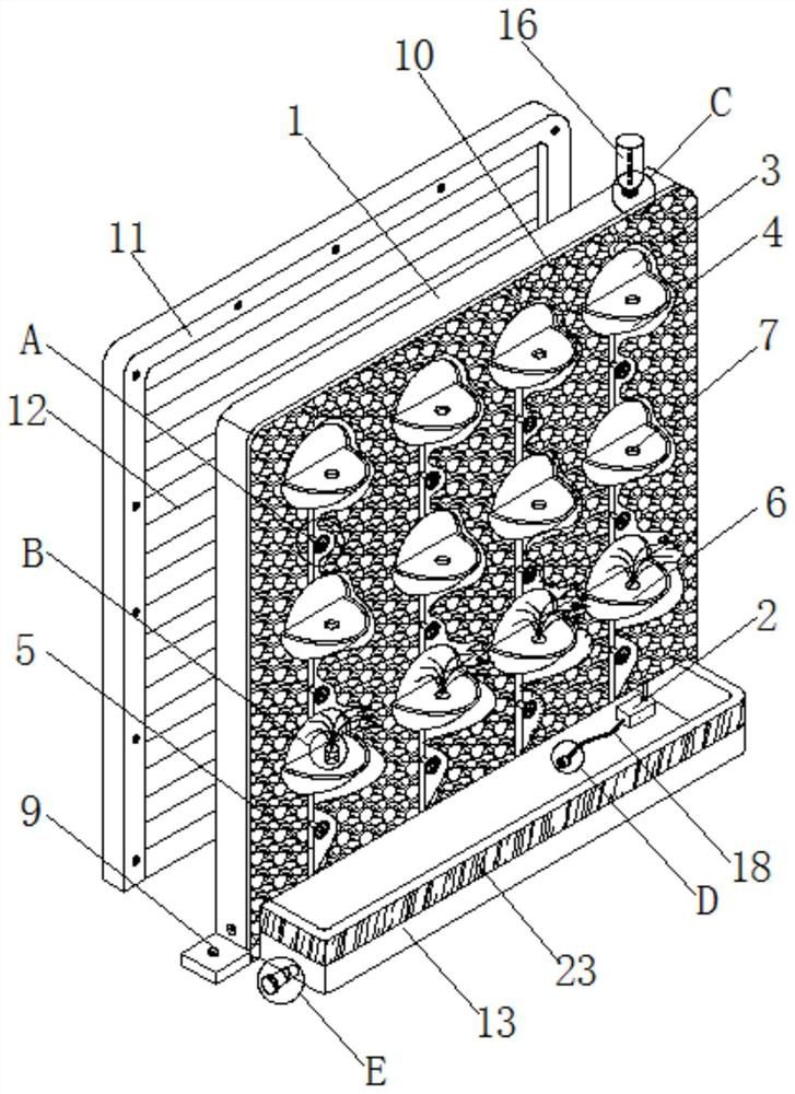 Assembled indoor plant wall with air purification system