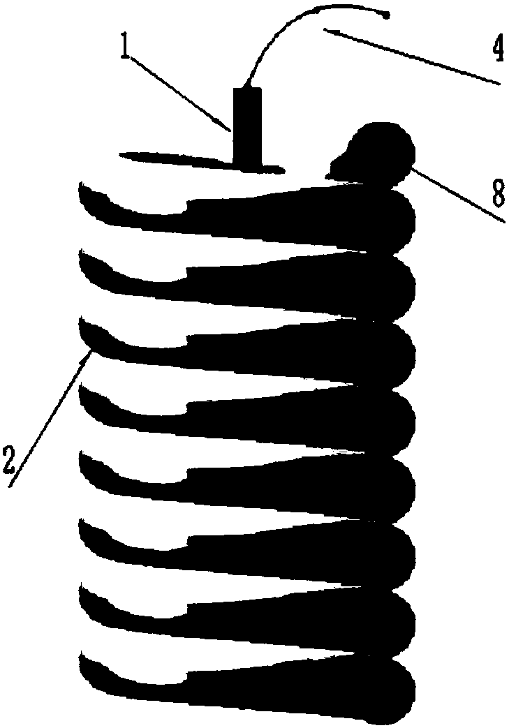 Self-sealing spiral energy gathering joint cutting device