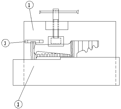 Welding scheme for crown wear-resistant block of single crystal turbine blade