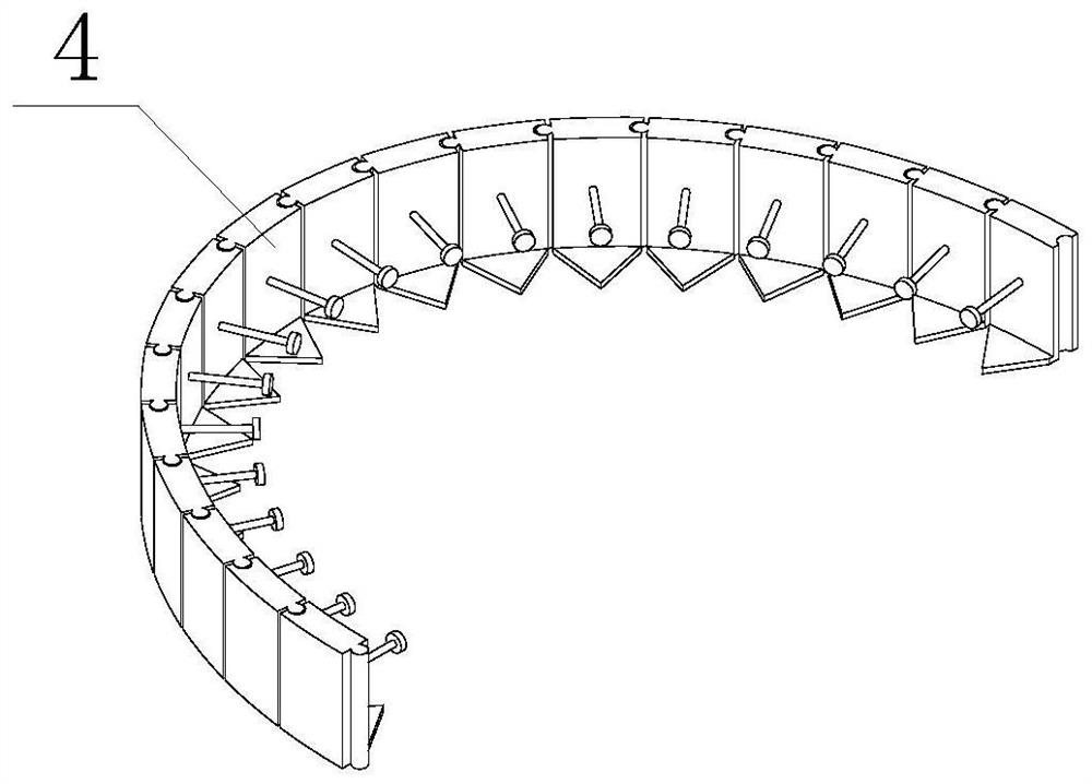 High-performance concrete arc-shaped fabricated gravity retaining wall and construction method