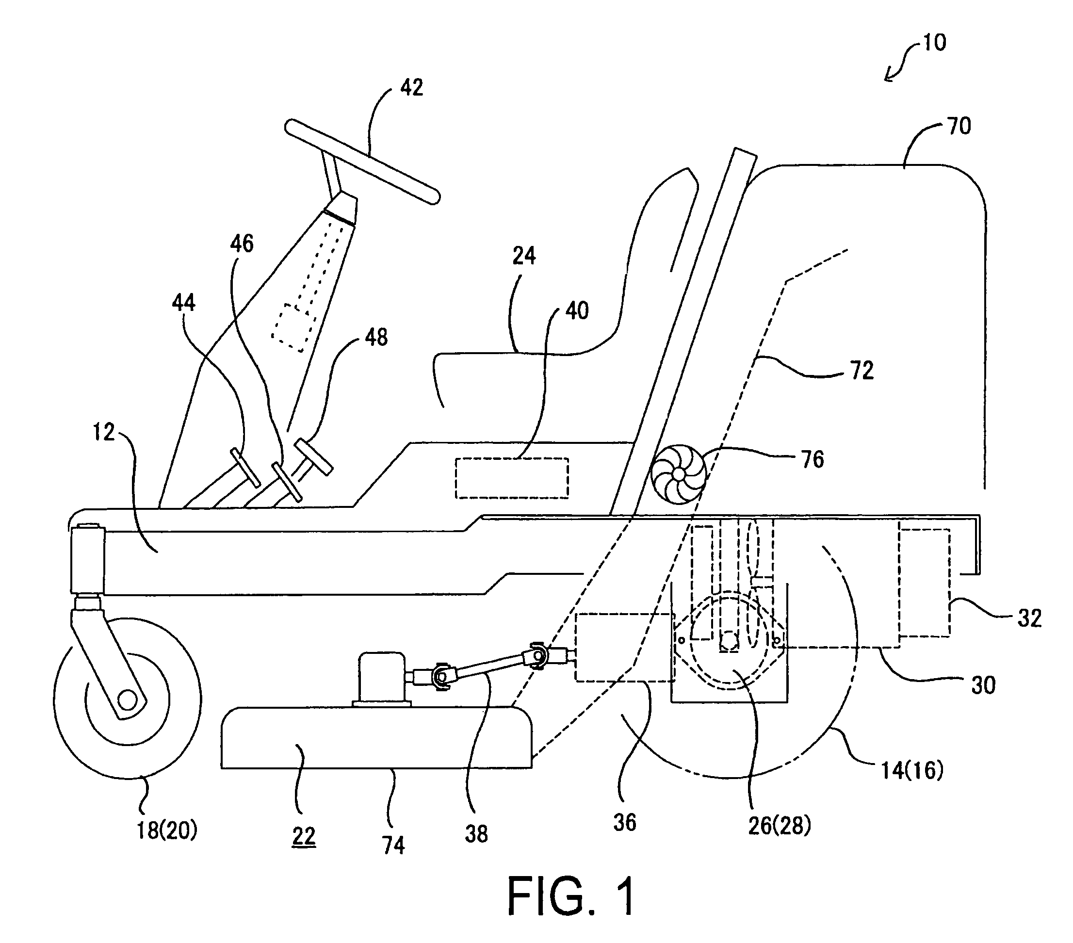 Electric ground working vehicle