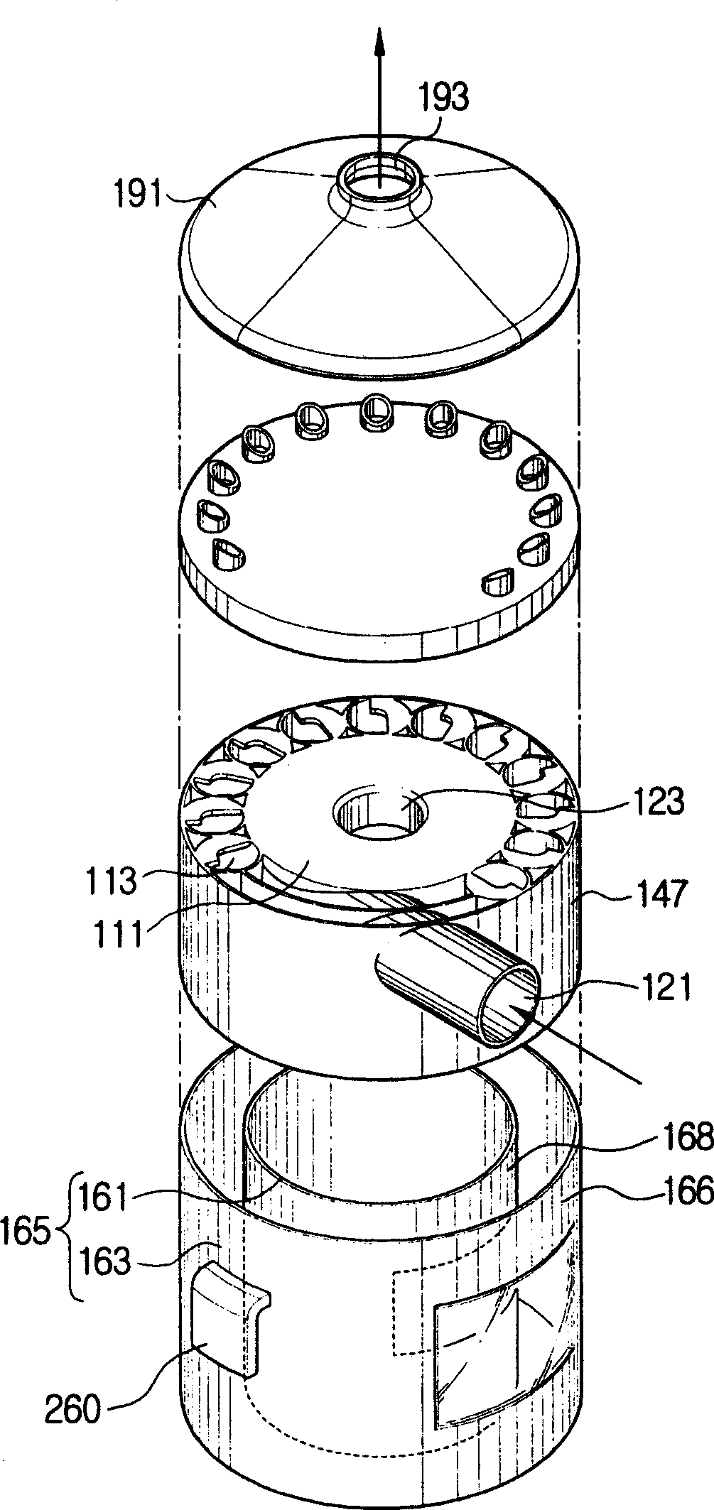 Cyclone separating apparatus and vacuum cleaner equipped with the same