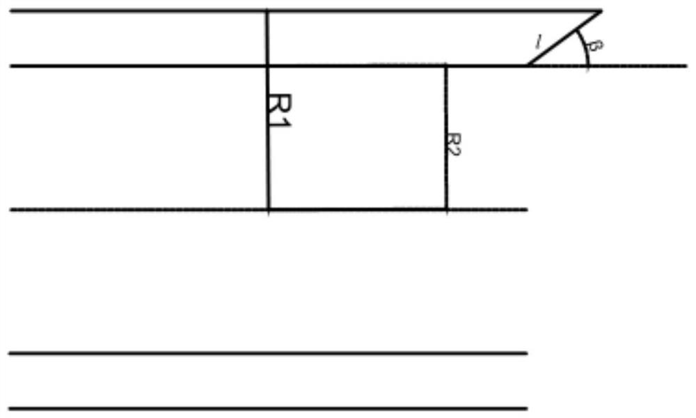 Calculation method for scraper extrapolation angle of expansible mudstone cutterhead