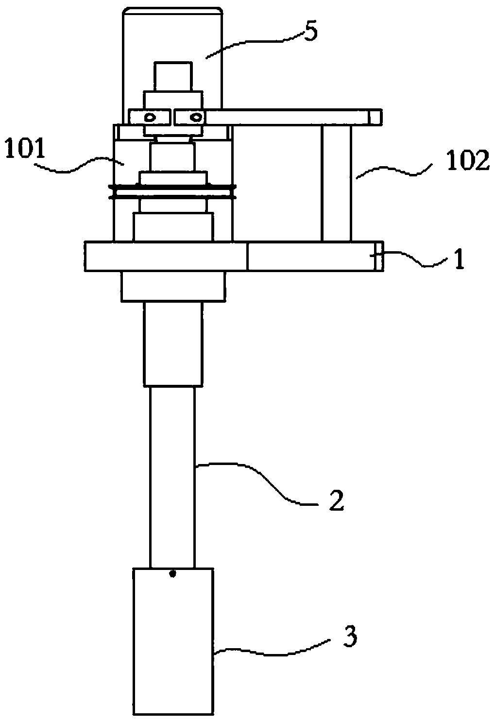 Flame polishing device inside a glass vessel