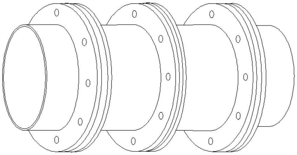 A kind of elastic compound anti-vibration joint of marine ventilation pipe