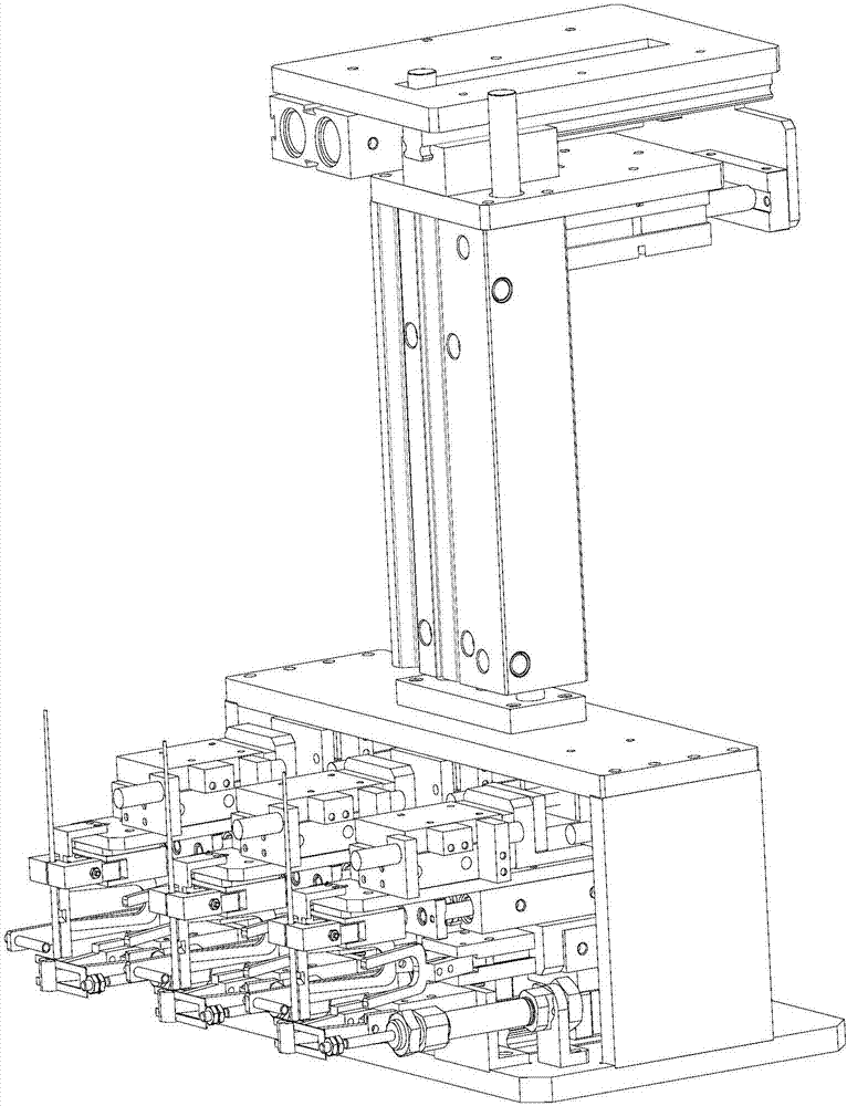 Multi-plant synchronous vegetable seedling grafting device