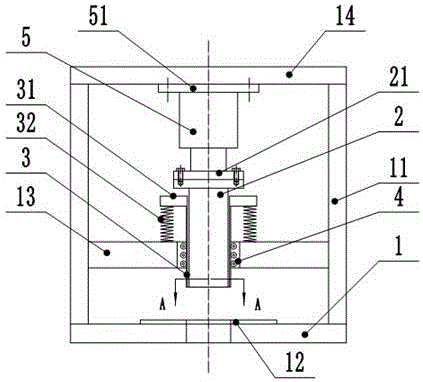 Glass plate perforating device