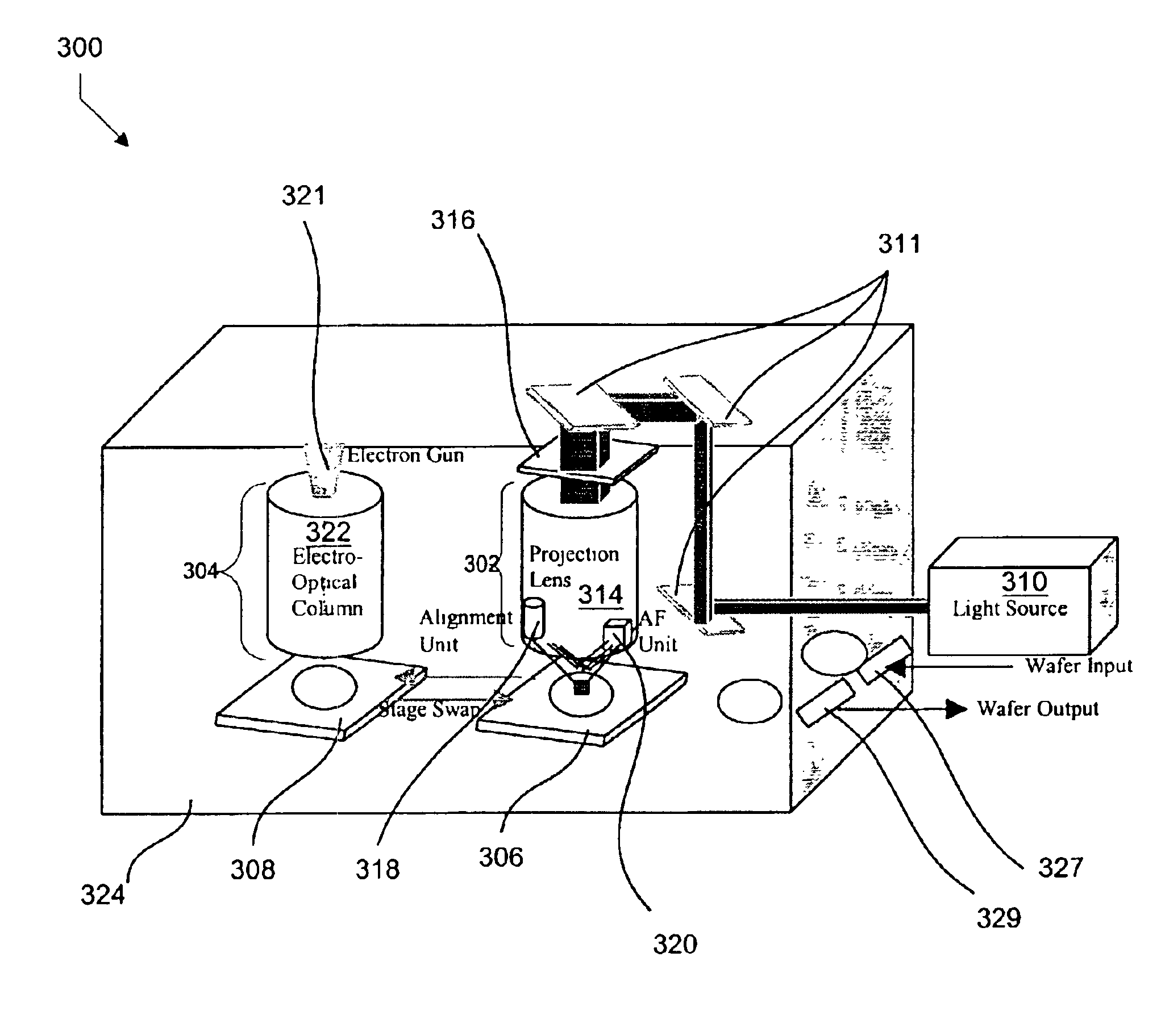 Dual source lithography for direct write application