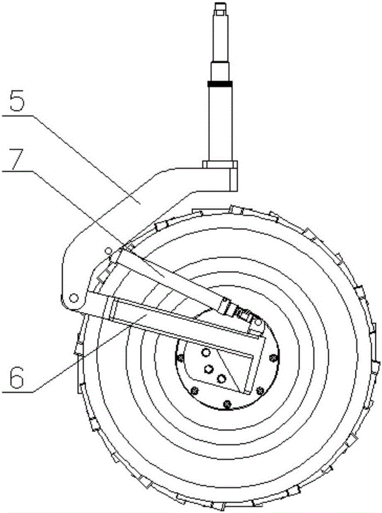 High-clearance self-propelled type chassis with adjustable axle distance and height and steering mechanism of high-clearance self-propelled type chassis